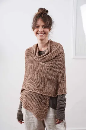 Sand Beige Big Chunky Soy Shawl Scarf