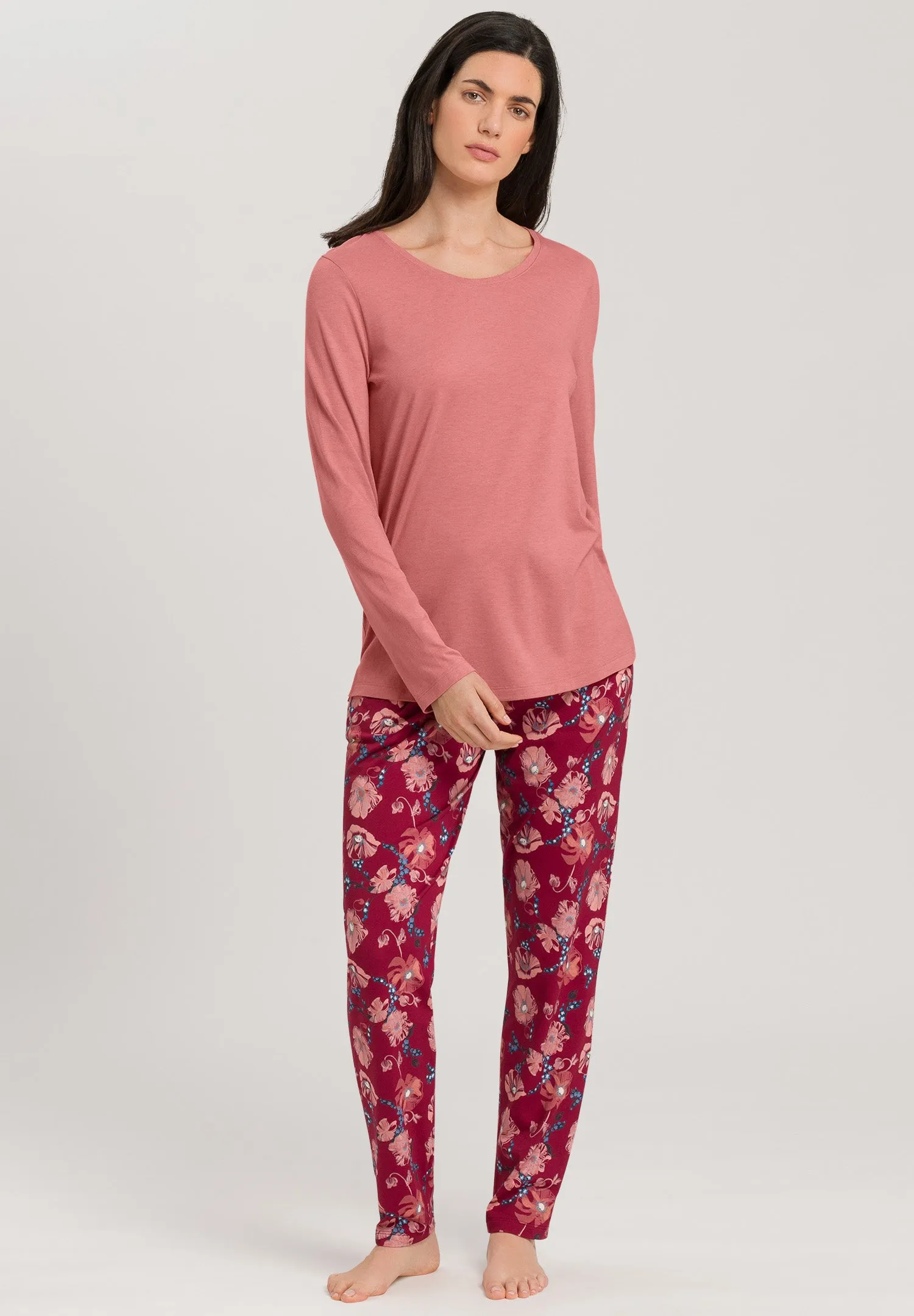 Sleep And Lounge Relaxed Round Neck Top | Sweet Pepper 77844-2408