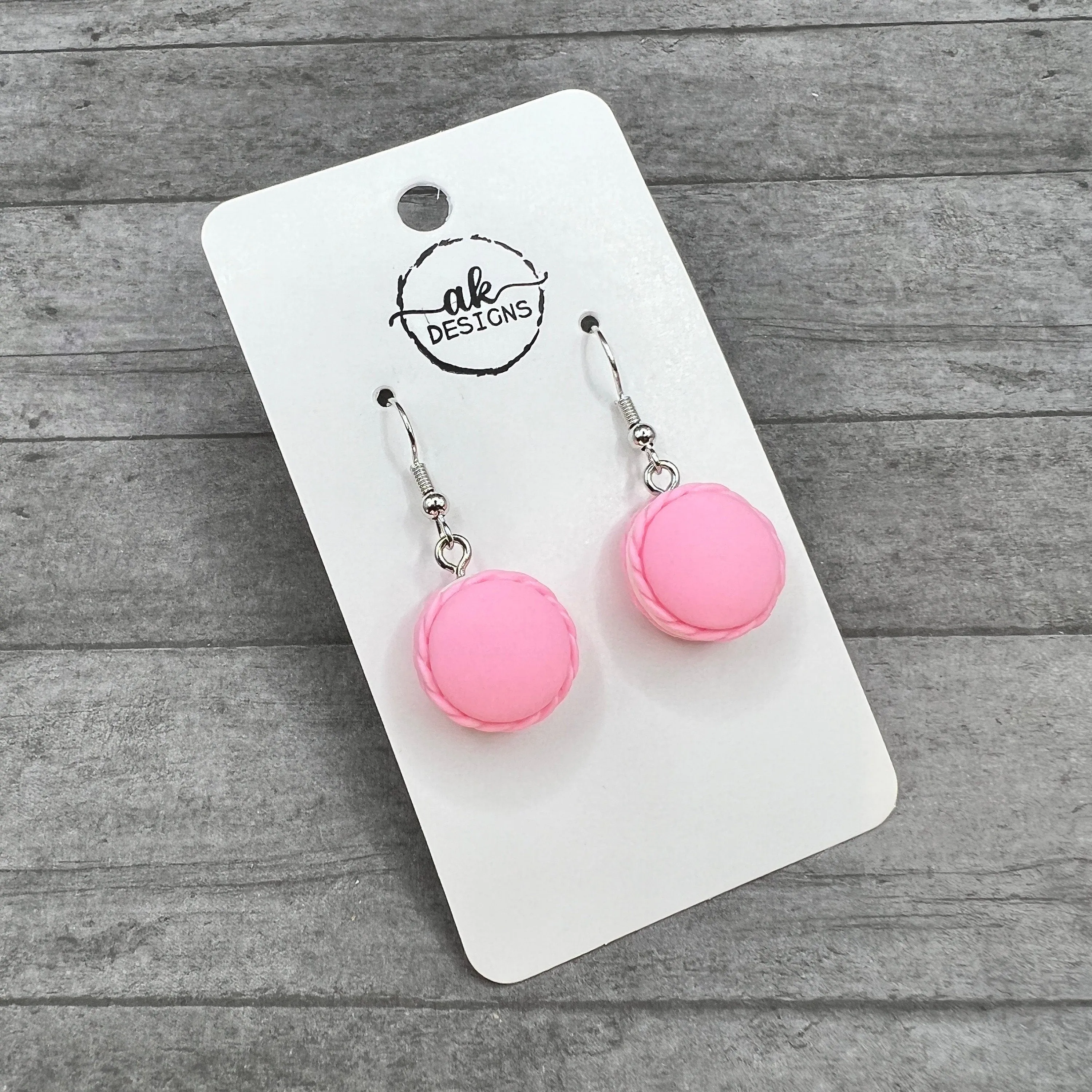 Small Resin Cartoon Kawaii Style Macaron Cookie Earrings - Clearance