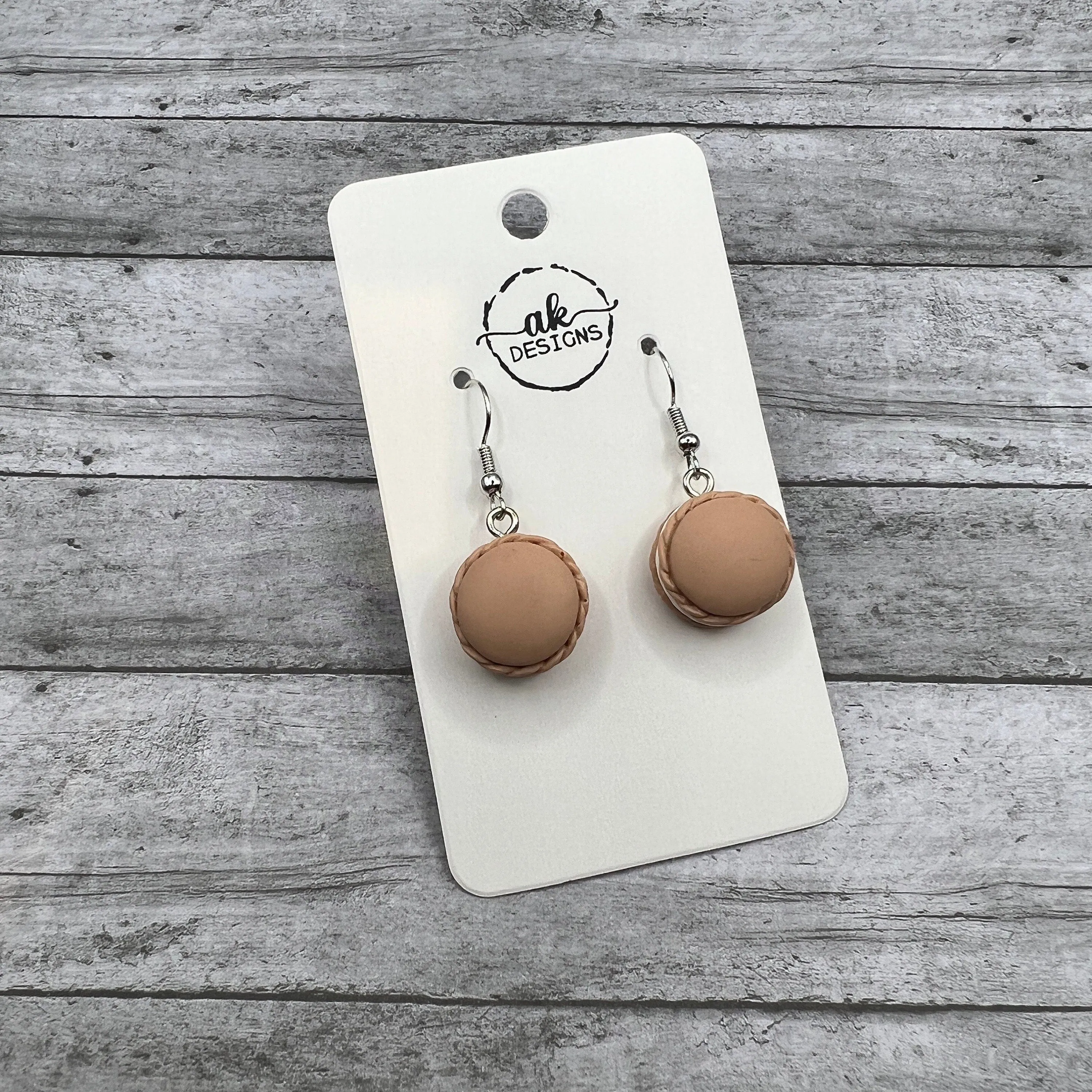 Small Resin Cartoon Kawaii Style Macaron Cookie Earrings - Clearance