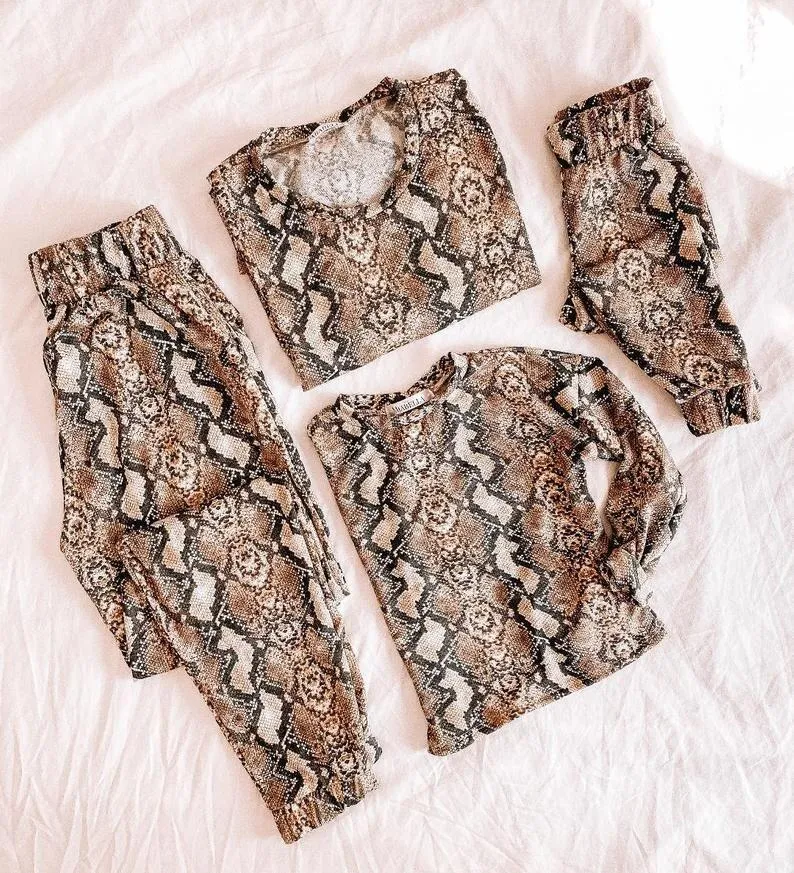 Snake Print Mommy and Me Loungewear