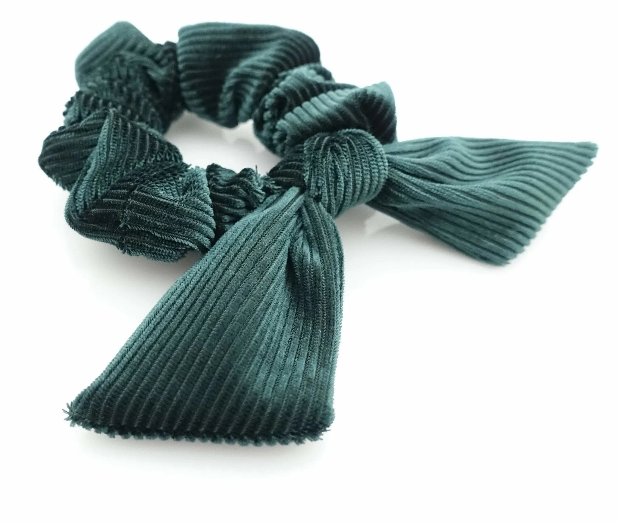 soft glossy corduroy bow knot scrunchies cute hair tie women scrunchie hair accessory