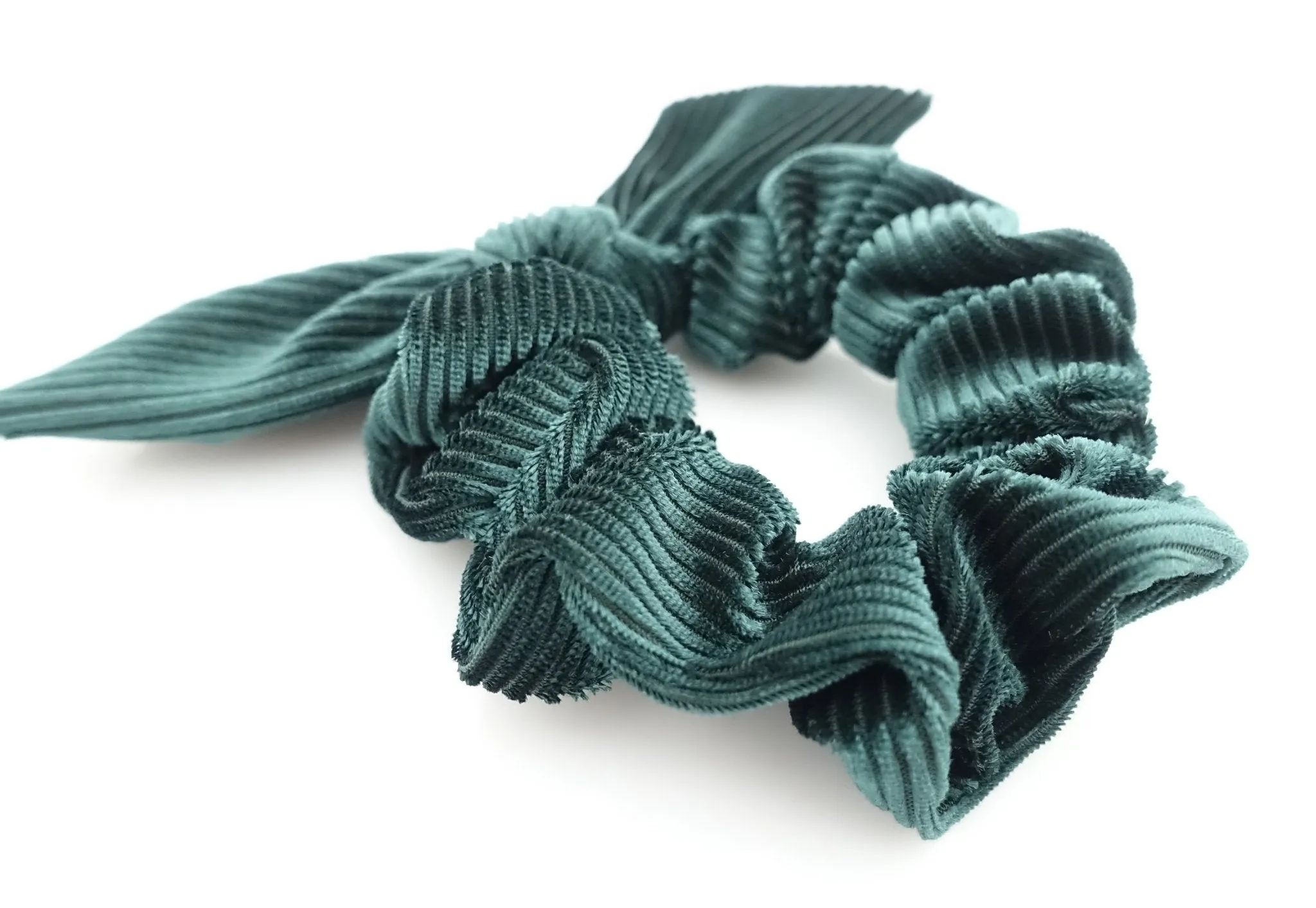 soft glossy corduroy bow knot scrunchies cute hair tie women scrunchie