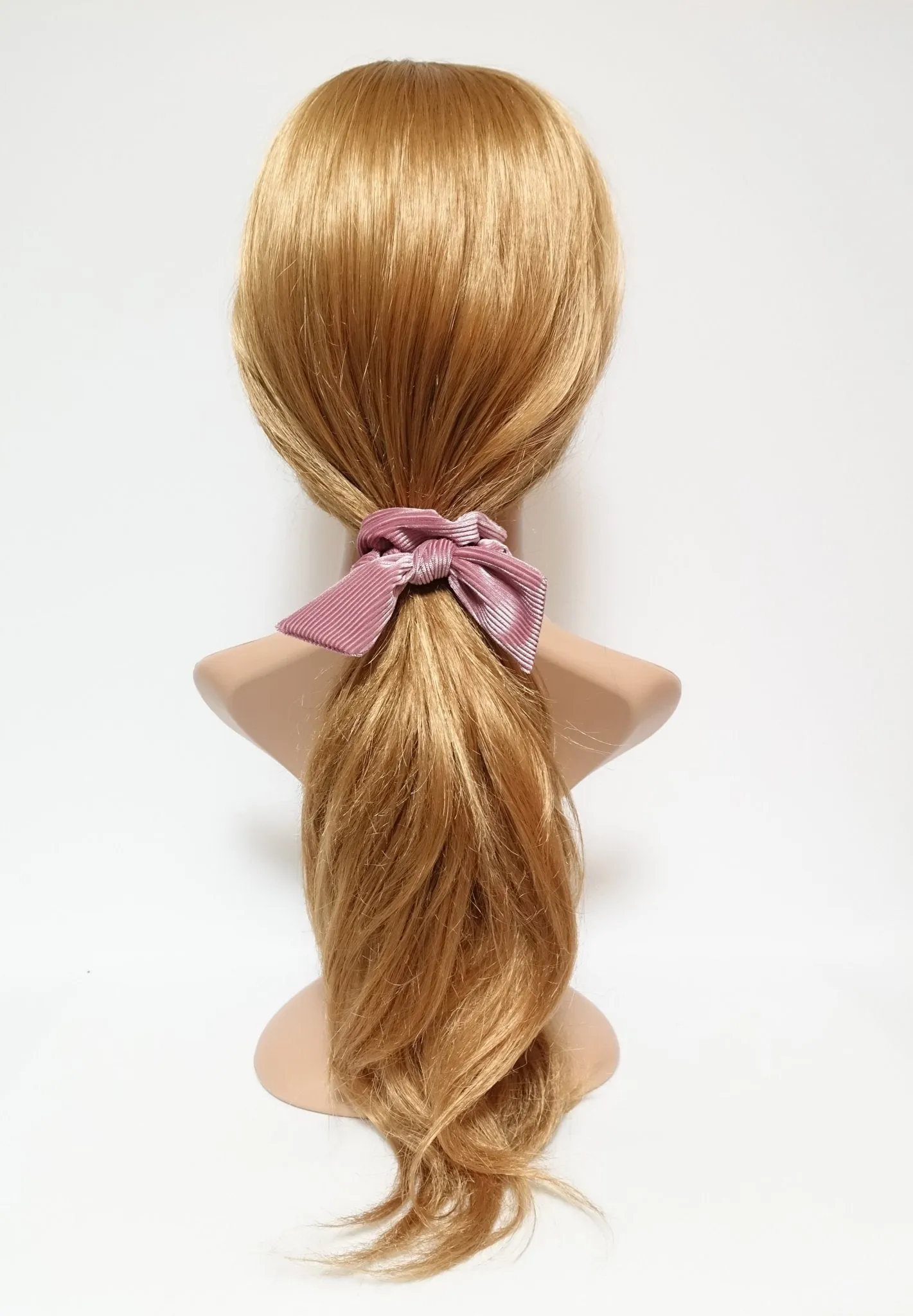 soft glossy corduroy bow knot scrunchies cute hair tie women scrunchie