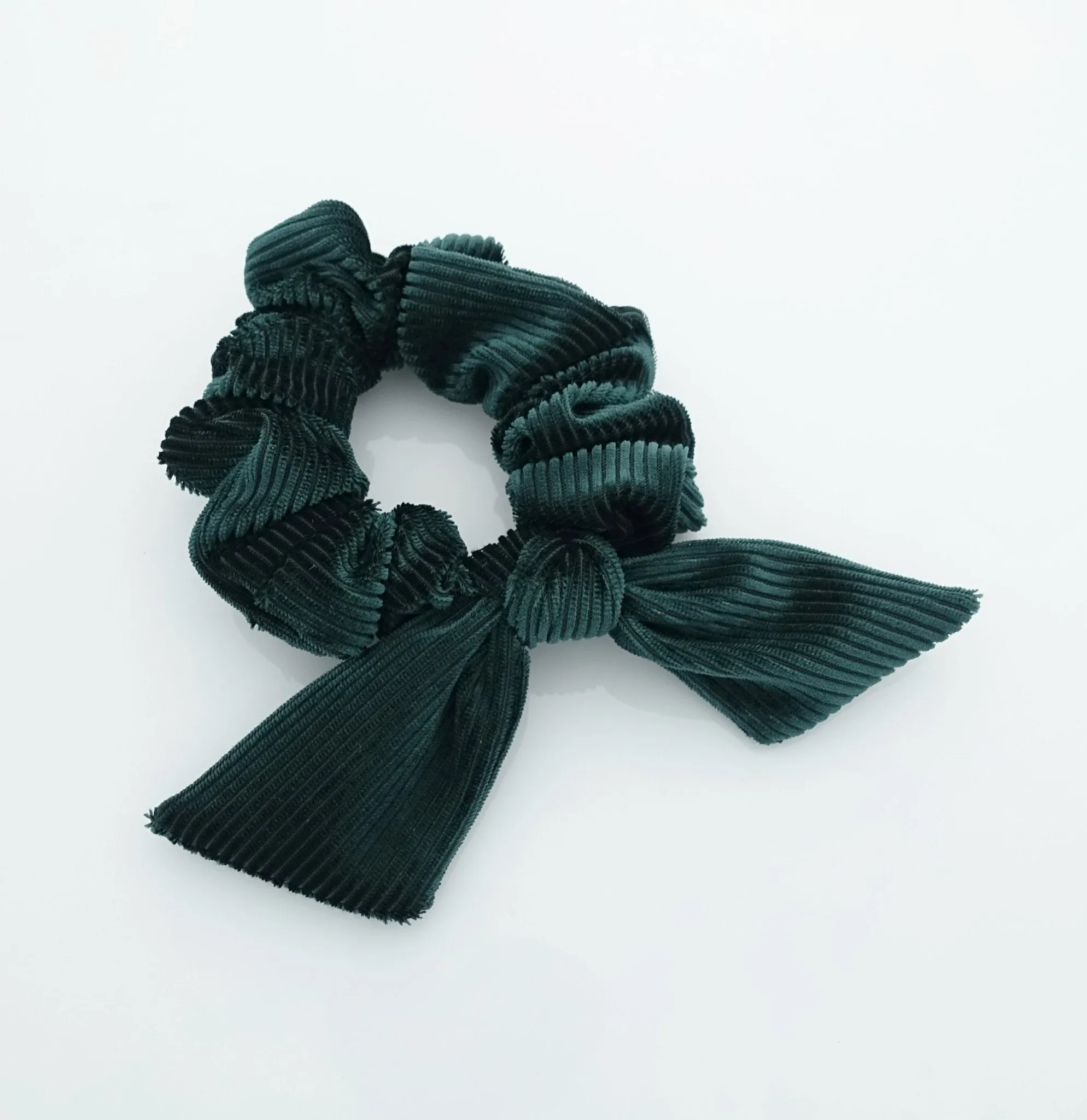 soft glossy corduroy bow knot scrunchies cute hair tie women scrunchie