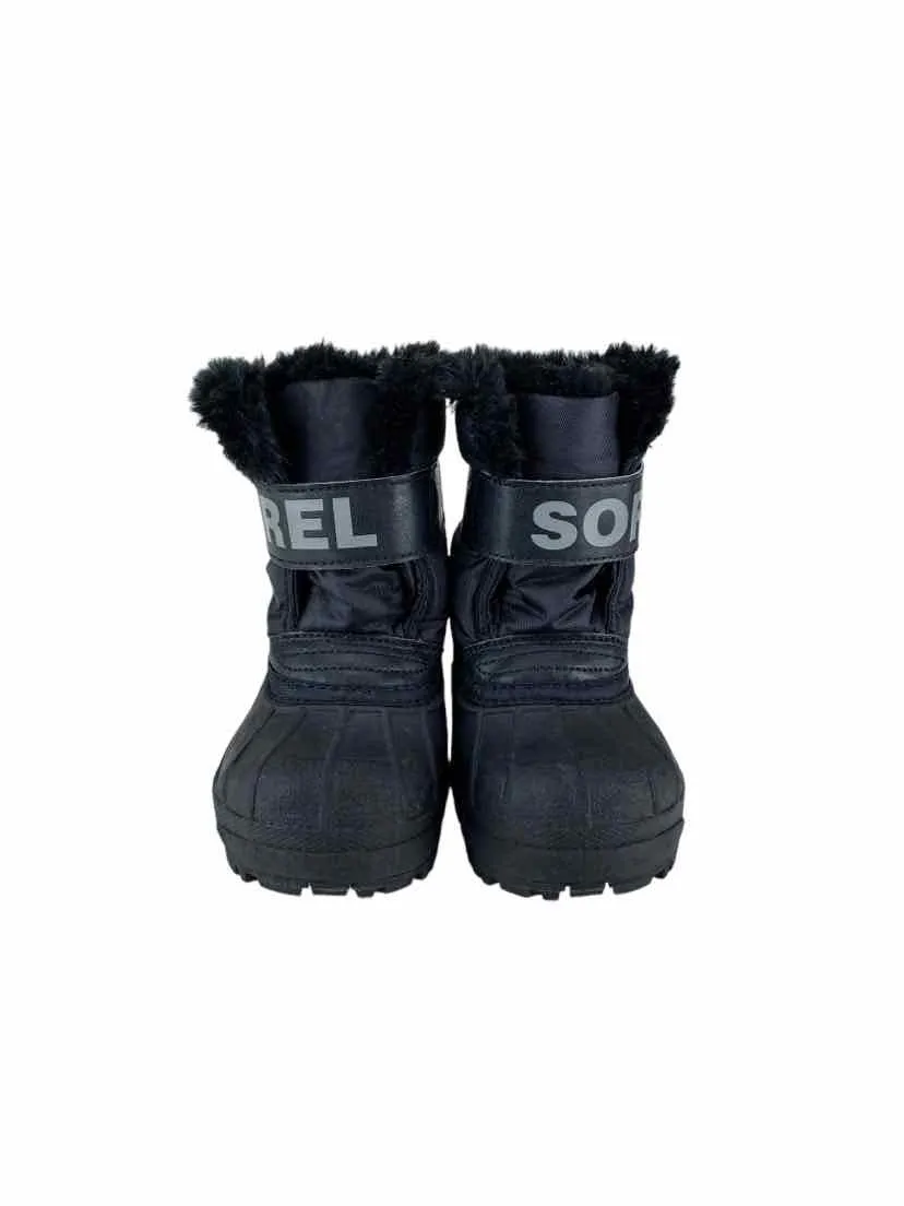 Sorel Boys' Snow Commaner Boots Black Size 7 (approx. 3 yrs)