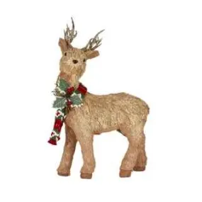 Standing Reindeer with Scarf 31x53cm