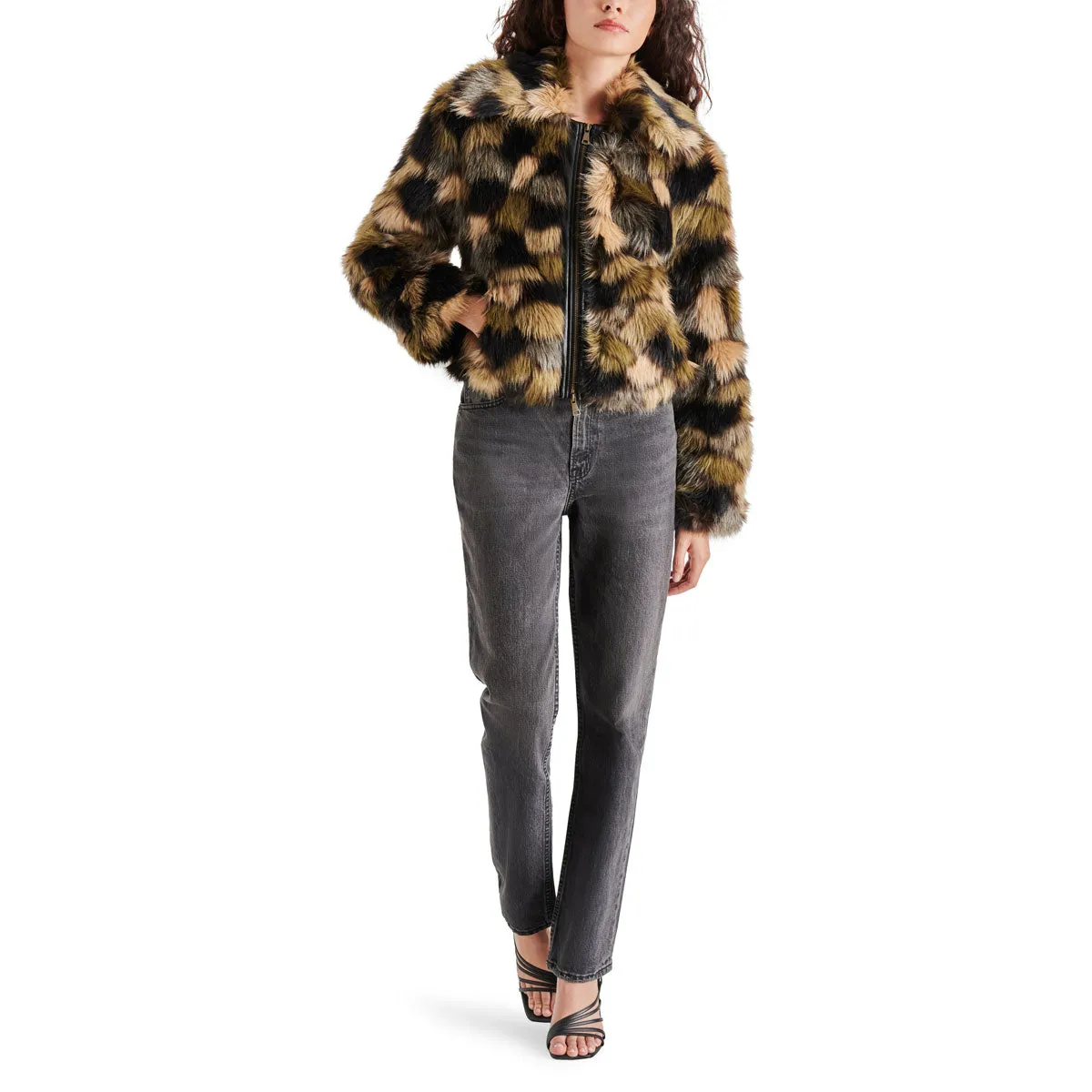 Steve Madden Arlowe Multi-Faux-Fur Jacket