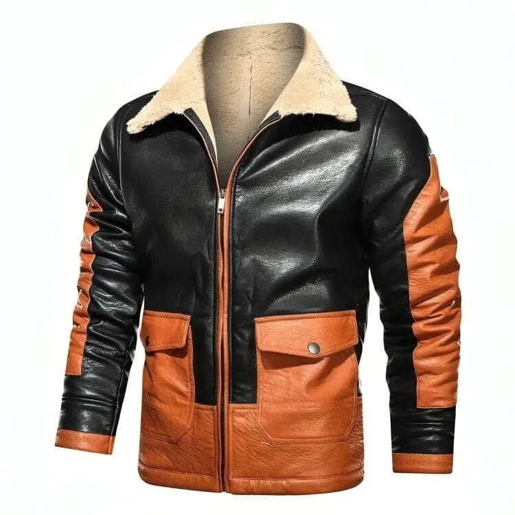 The Geo Faux Leather Jacket