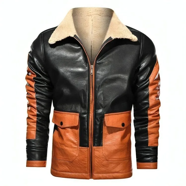 The Geo Faux Leather Jacket