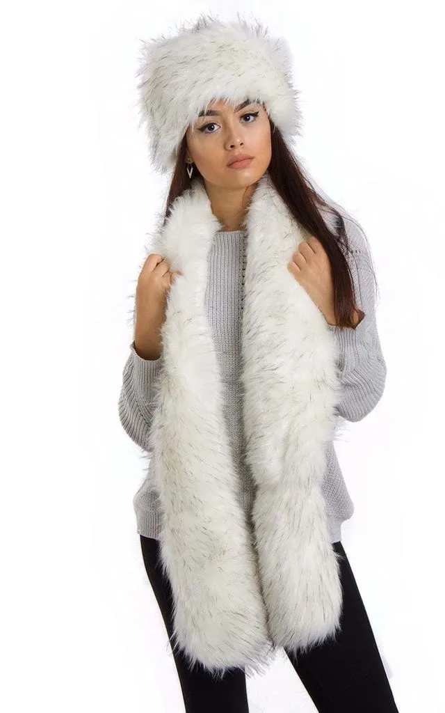 Thick Soft Fluffy Faux Fur Long Collar Scarf