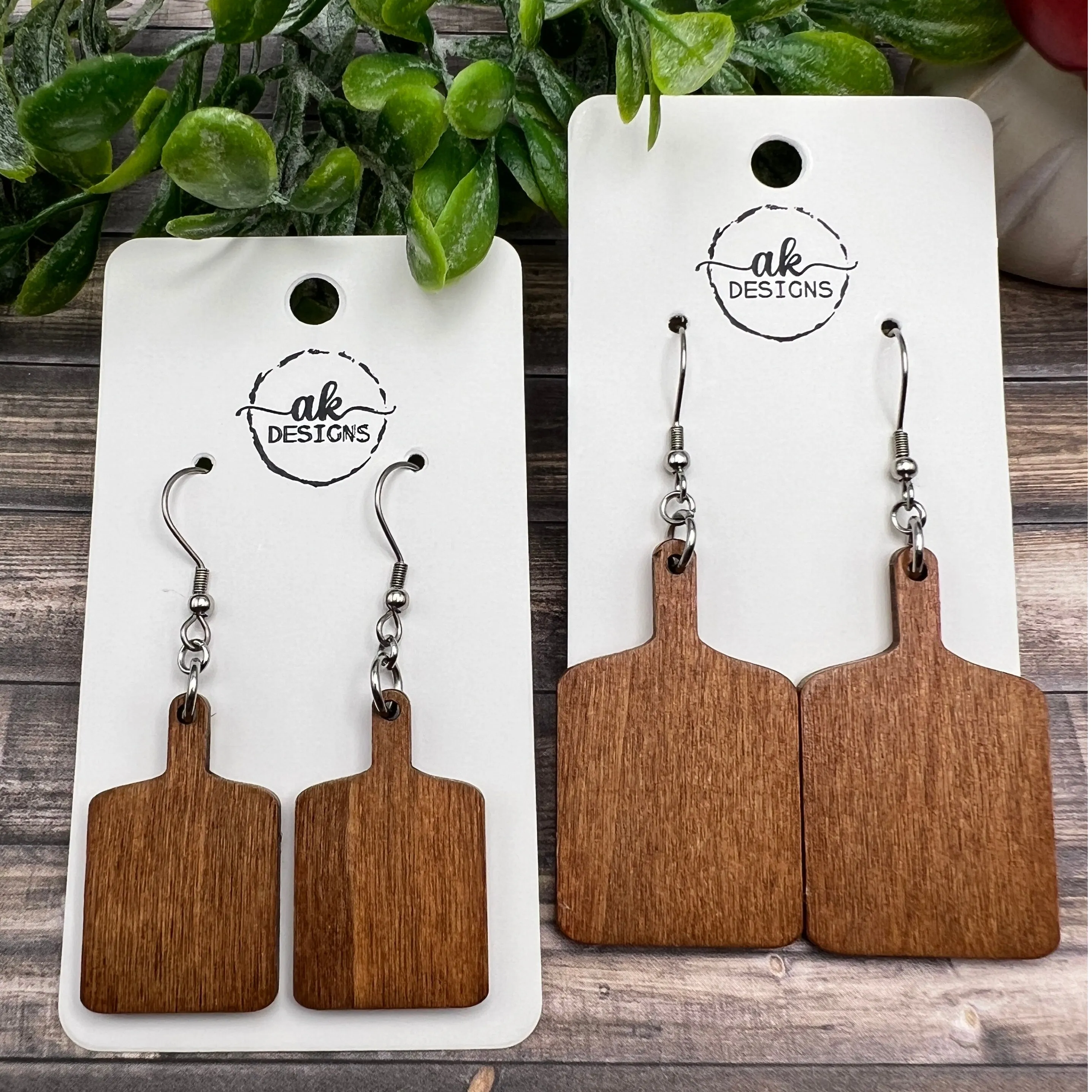 Tiny Cutting Board  Earrings, Hypoallergenic gift for Chef, Baker, Cook