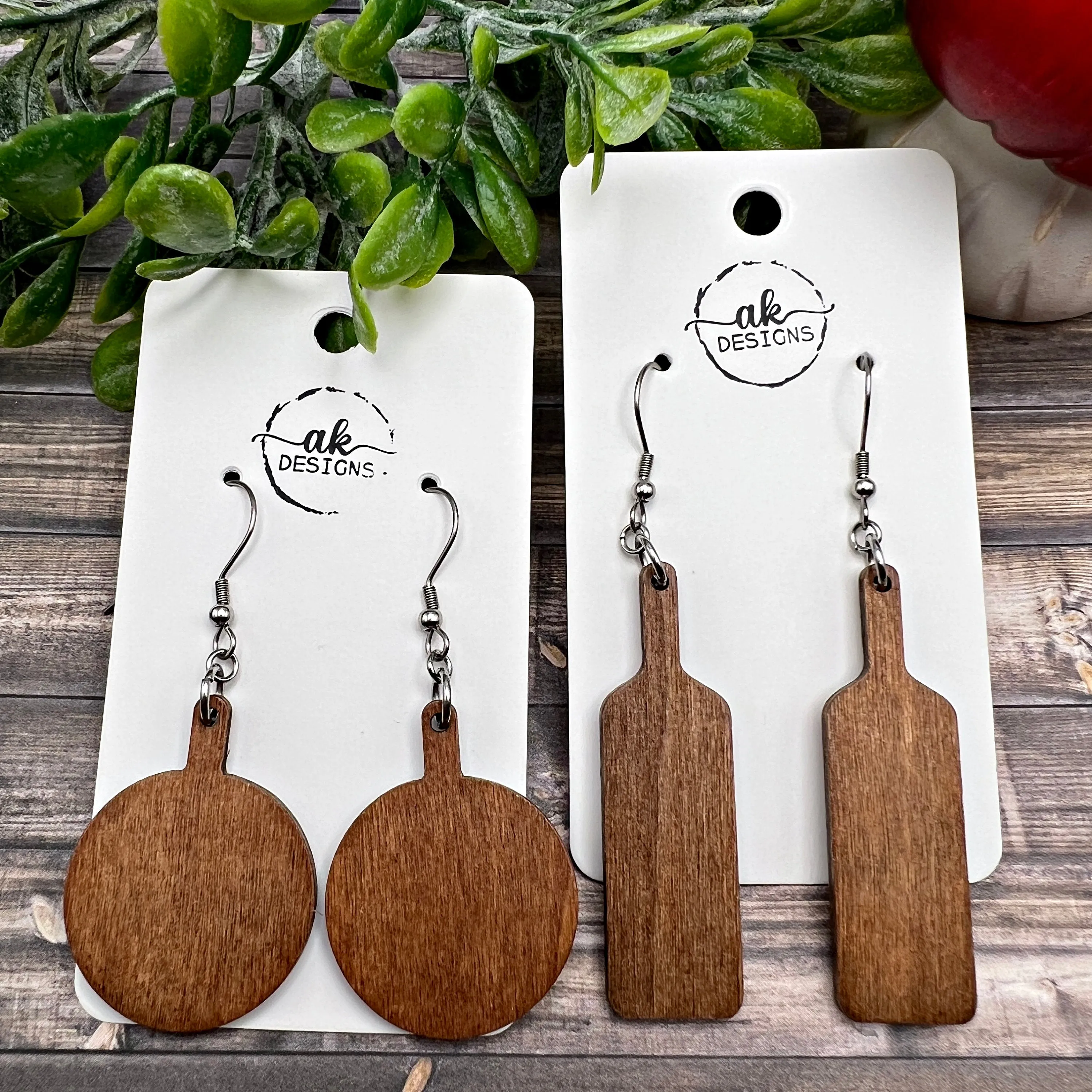 Tiny Cutting Board  Earrings, Hypoallergenic gift for Chef, Baker, Cook