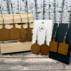 Tiny Cutting Board  Earrings, Hypoallergenic gift for Chef, Baker, Cook