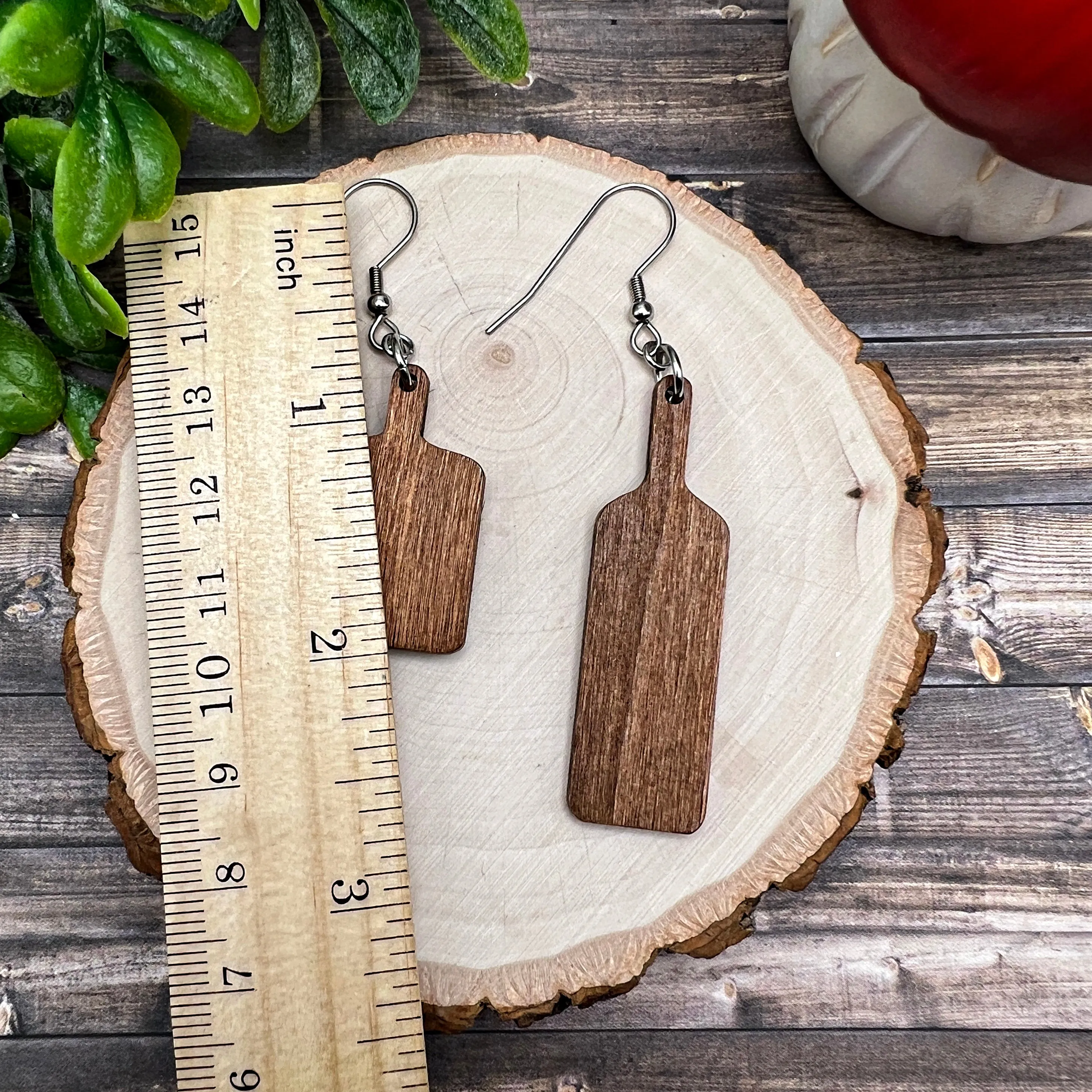 Tiny Cutting Board  Earrings, Hypoallergenic gift for Chef, Baker, Cook