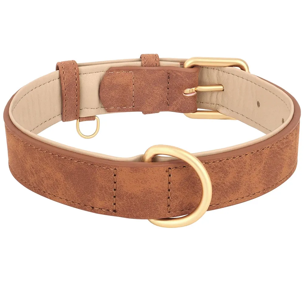 Trendy Adjustable Suede Leather Pet Collar