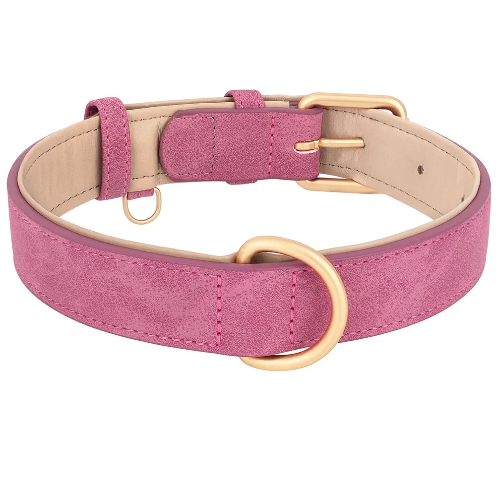 Trendy Adjustable Suede Leather Pet Collar