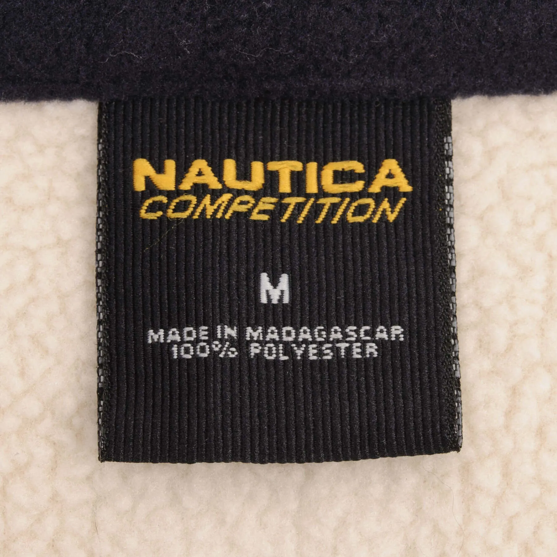 VINTAGE NAUTICA COMPETITION QUARTER ZIP PULLOVER FLEECE JACKET 1990S SIZE MEDIUM