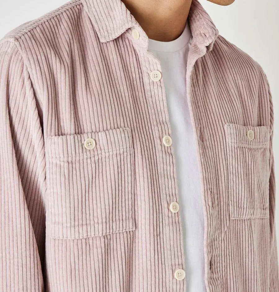 Wax London Whiting Shirt – Violet Pink Big Cord