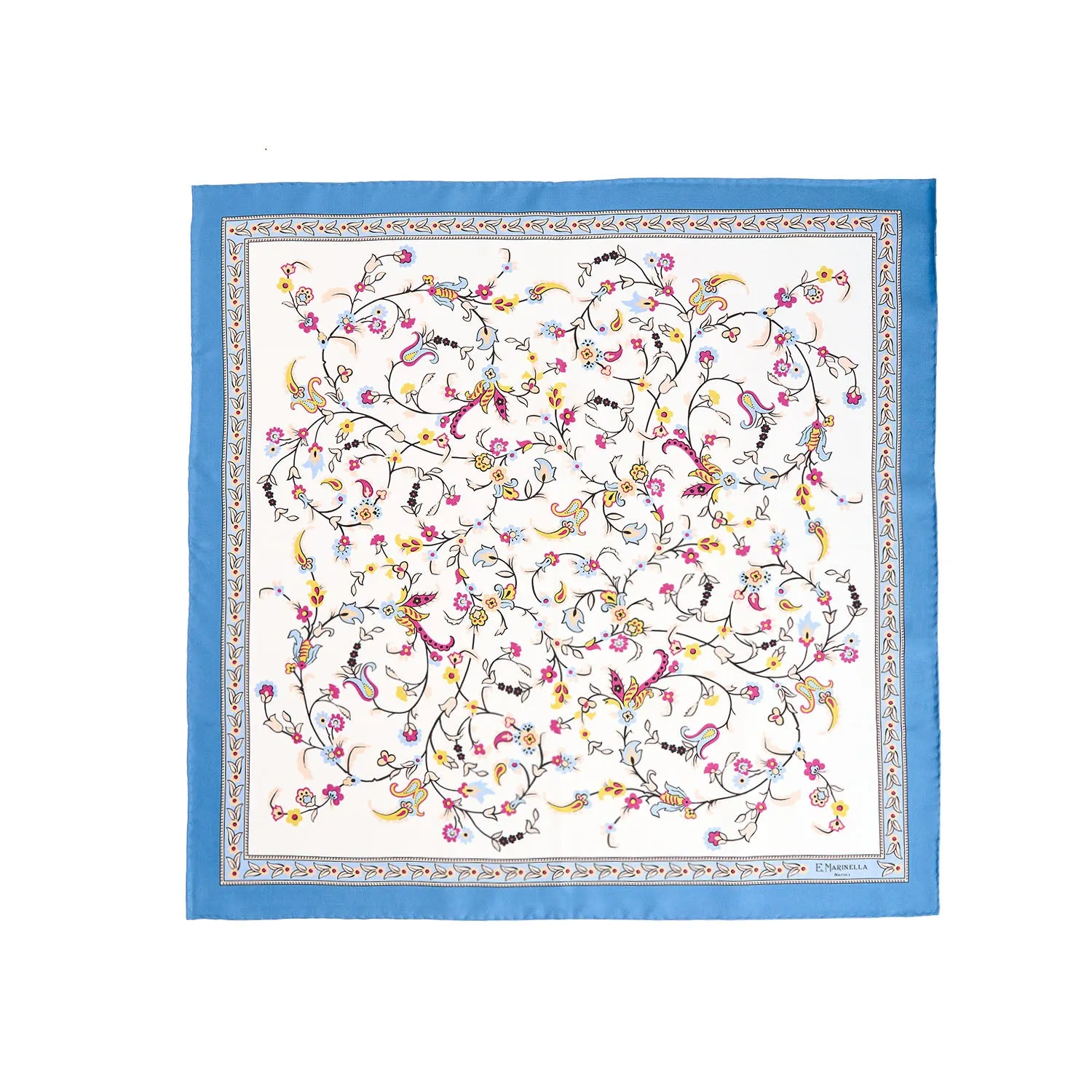 WHITE SILK SCARF 65