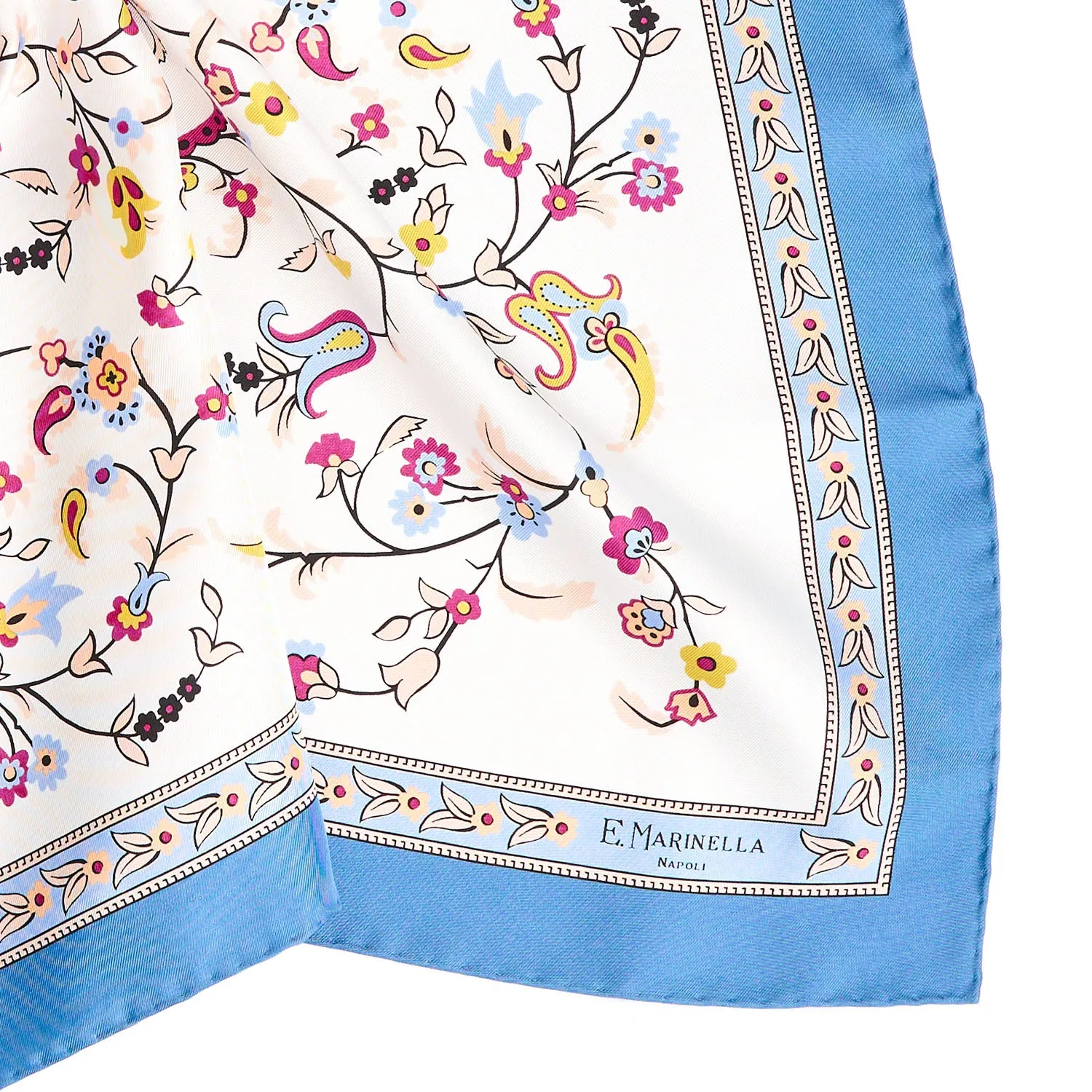 WHITE SILK SCARF 65