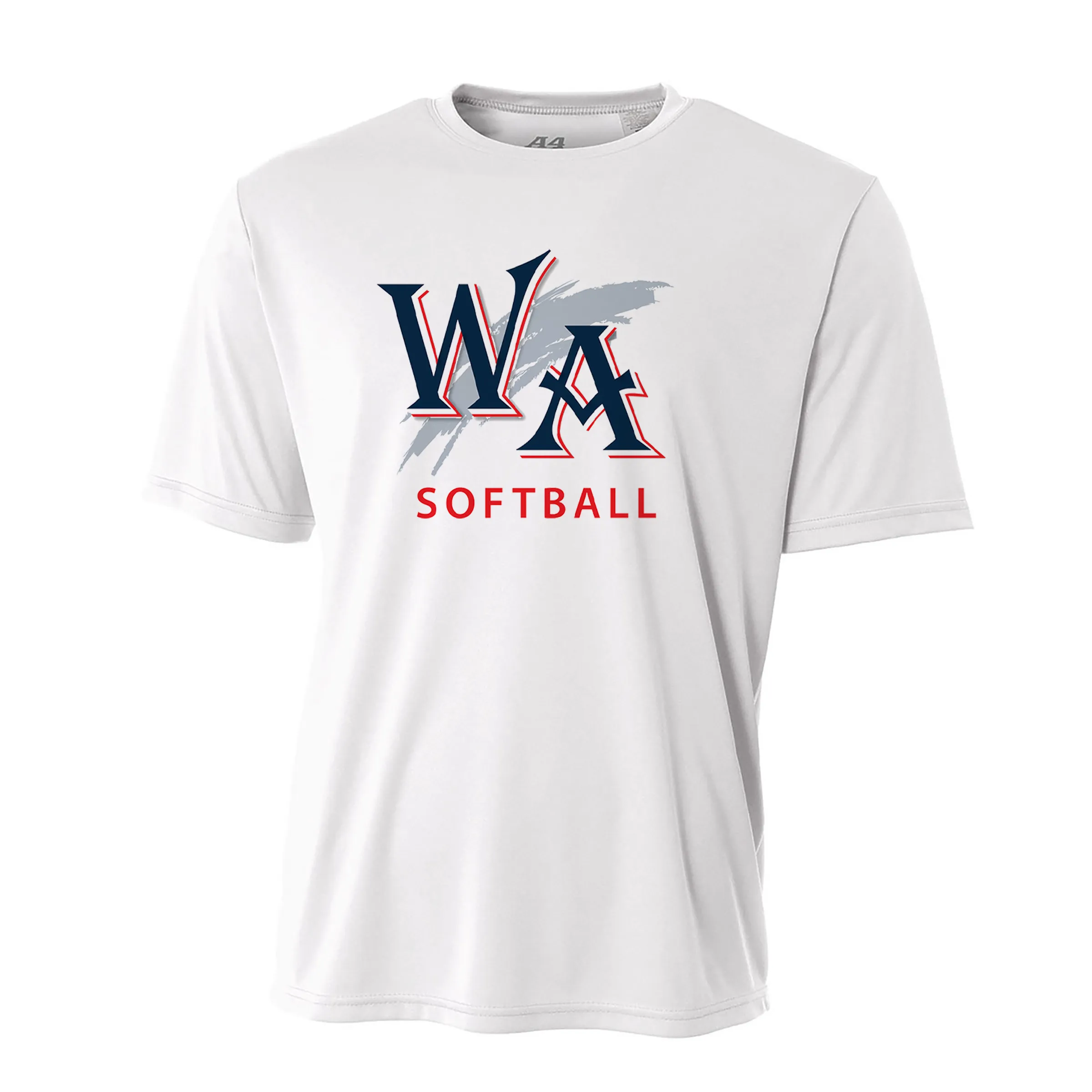 White WA Softball Tee