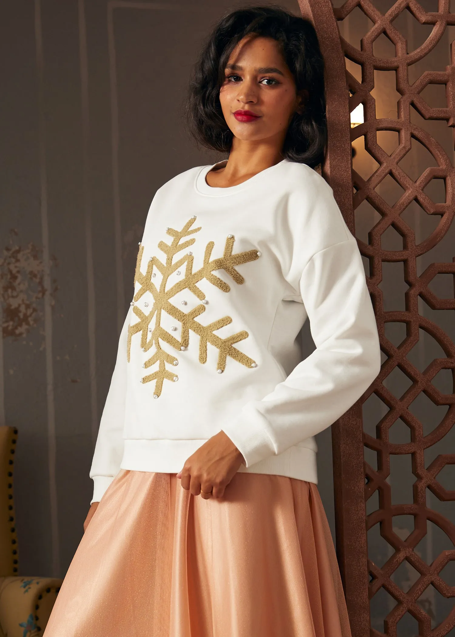 Winter's Whisper Snowflake Sweatshirt