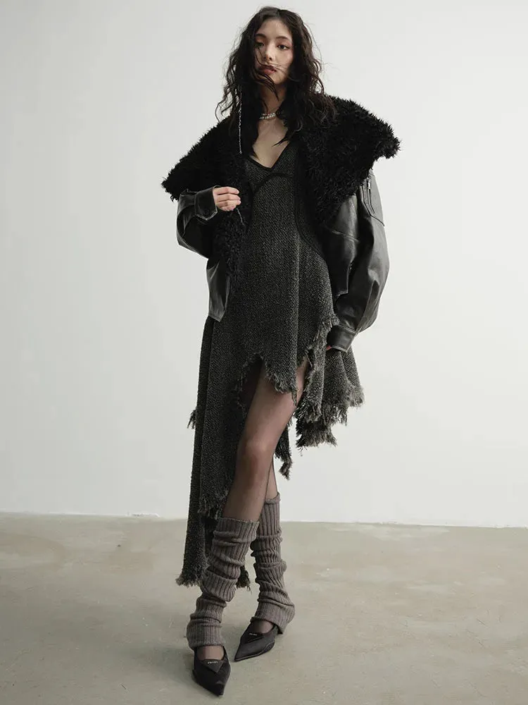 Women's Black Faux Fur Jacket – Edgy Elegance