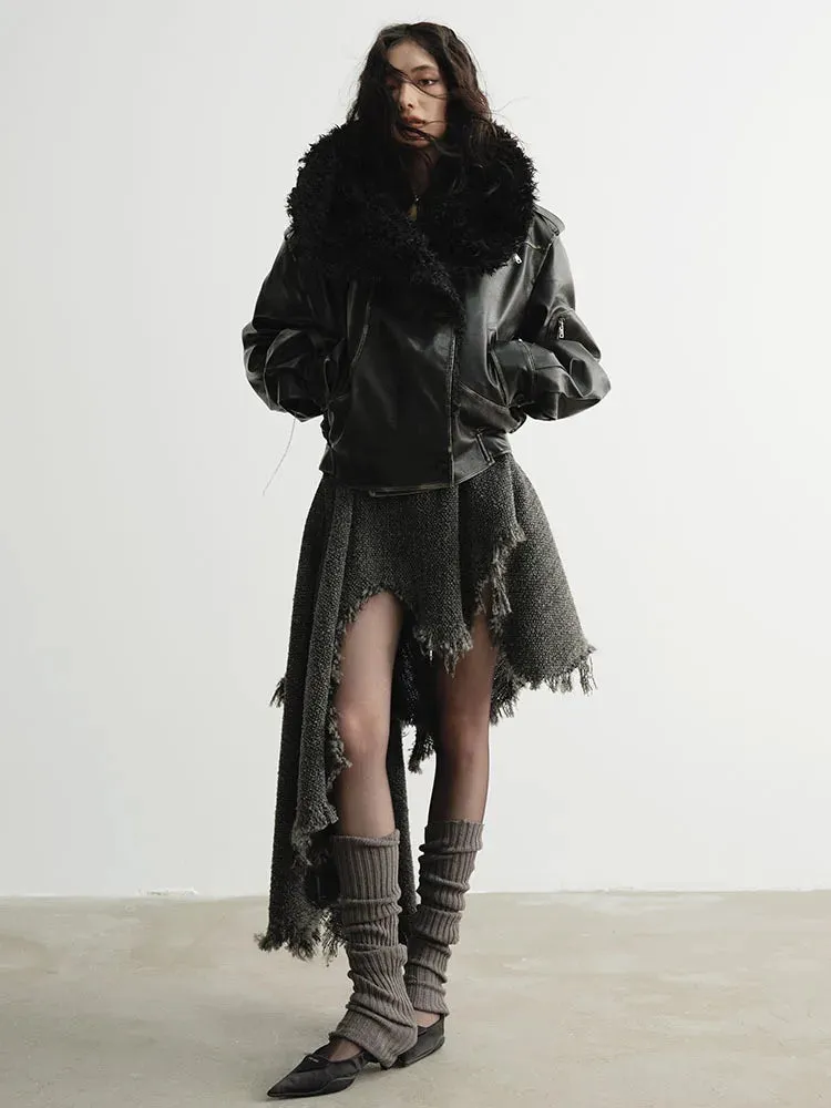 Women's Black Faux Fur Jacket – Edgy Elegance