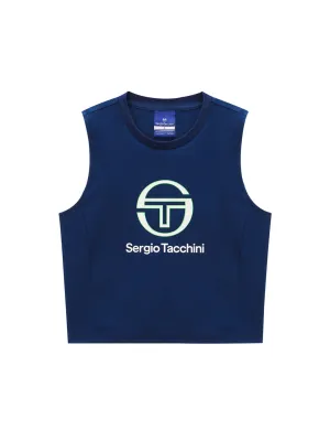 Women's Sleeveless T-Shirt- Navy