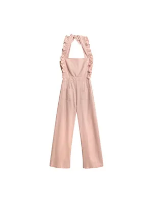 XXNING -Women's Ruffle One-piece Strap Pants